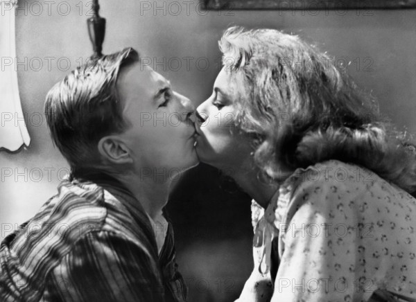 David Wayne, Betsy Palmer, on-set of the film, "The Last Angry Man", Columbia Pictures, 1959
