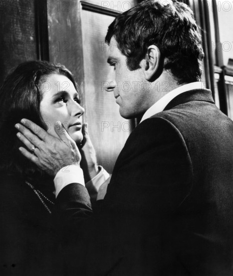 Diana Muldaur, Barry Newman, on-set of the film, "The Lawyer", Paramount Pictures, 1970