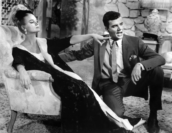 Yvette Mimieux, Jim Hutton, on-set of the film, "Looking For Love", MGM, 1964