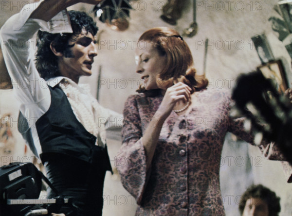 Maggie Smith, on-set of the film, "Love and Pain and the Whole Damn Thing", Columbia Pictures, 1973