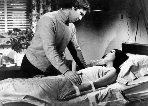 Ryan O'Neal, Ali MacGraw, on-set of the film, "Love Story", Paramount Pictures, 1970