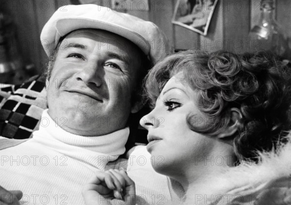 Gene Hackman, Liza Minnelli, on-set of the film, "Lucky Lady", 20th Century-Fox, 1975