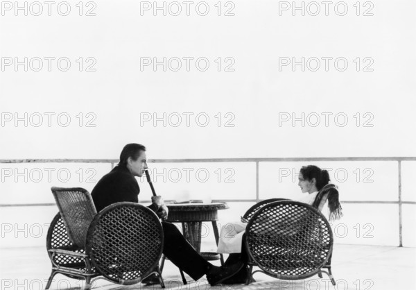 Joyce Van Patten, Kristoffer Tabori, on-set of the film, "Making It", 20th Century-Fox, 1971