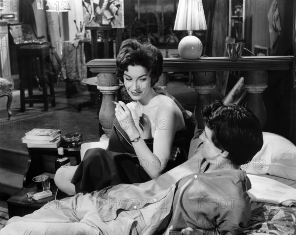 Sherry E. DeBoer, Kristoffer Tabori, on-set of the film, "Making It", 20th Century-Fox, 1971