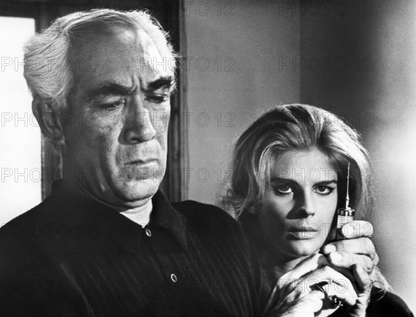 Cheryl Waters, Alan Vint, on-set of the film, "Macon County Line", American International Pictures, 1974