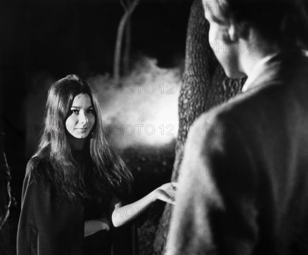 Anitra Walsh, on-set of the film, "Mark Of The Witch", Presidio Productions, 1970