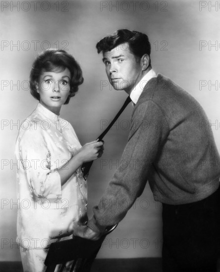 Debbie Reynolds, Barry Nelson, publicity portrait for the film, "Mary, Mary", Warner Bros., 1963