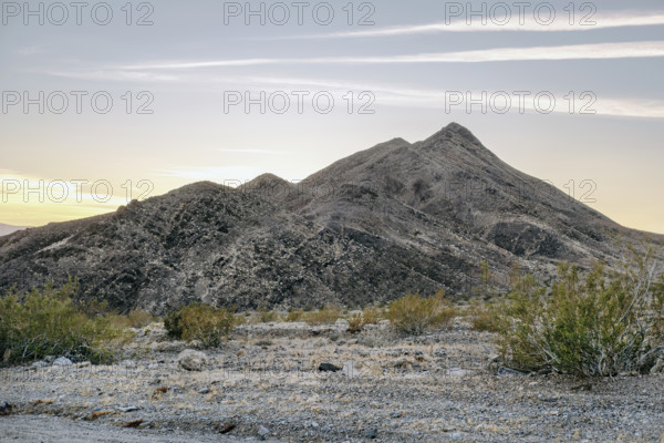 Small hill in desert landscape, Death Valley National Park, California, USA
