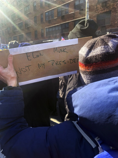 Protest March Against U.S. President Donald Trump, New York City, NY, USA, February 17, 2025