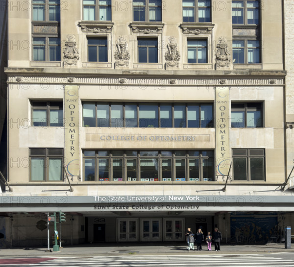 The State University of New York, SUNY State College of Optometry, building exterior, New York City, New York, USA