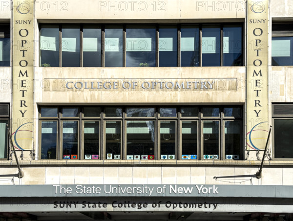 The State University of New York, SUNY State College of Optometry, building exterior, New York City, New York, USA