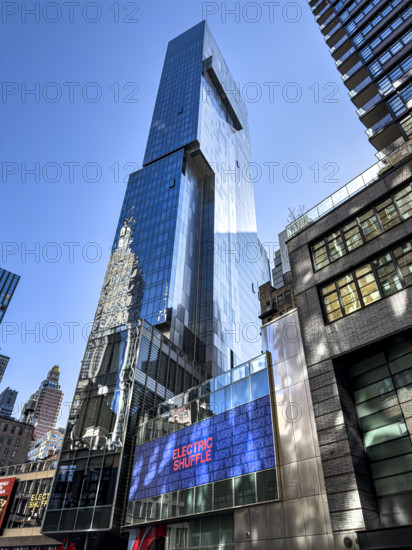 Virgin Hotel, low angle view of building exterior, New York City, New York, USA