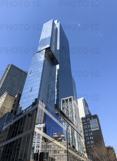 Virgin Hotel, low angle view of building exterior, New York City, New York, USA