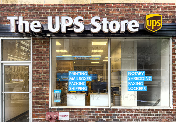 The UPS Store, building exterior, New York City, New York, USA