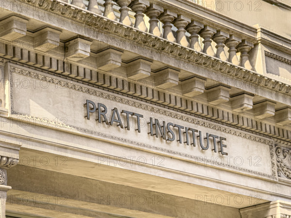 Pratt Institute, building exterior detail, West 14th Street, New York City, New York, USA