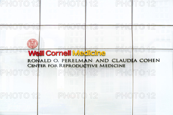Weill Cornell Medicine, Ronald O. Perelman and Claudia Cohen Center for Reproductive Medicine, building exterior detail, New York City, New York, USA