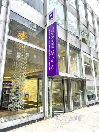 Robert F. Wagner Graduate School of Public Service, New York University, building exterior, 105 East 17th Street, New York City, New York, USA