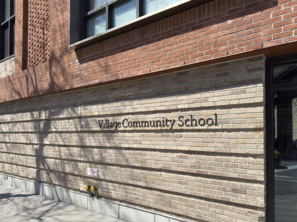 Village Community School, building exterior, 272 West 10th Street, New York City, New York, USA