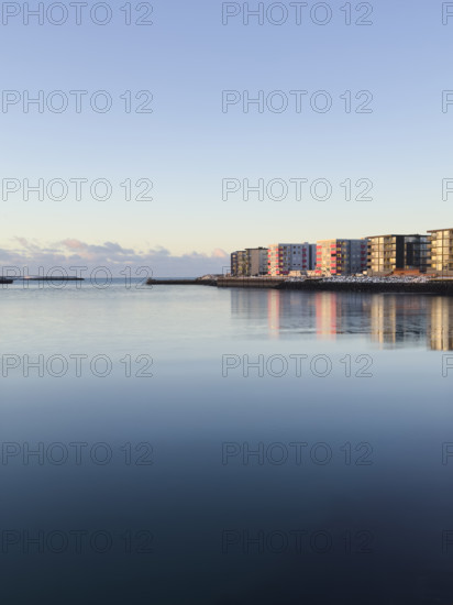 Seaside apartment buildings, Hafnarfjordur, Iceland