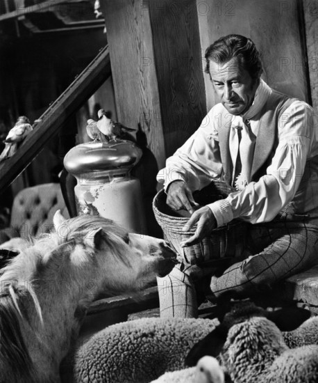 Rex Harrison, on-set of the film, "Doctor Dolittle", 20th Century-Fox, 1967