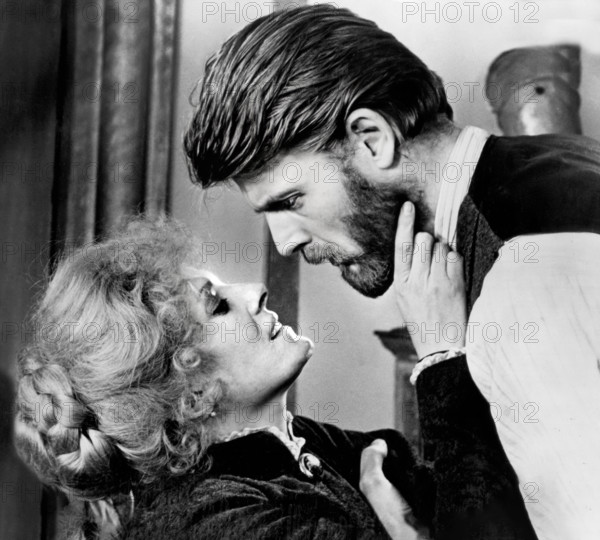 Delphine Seyrig, Edward Fox,  on-set of the film, "A Doll's House", directed by Joseph Losey, British Lion Films, 1973