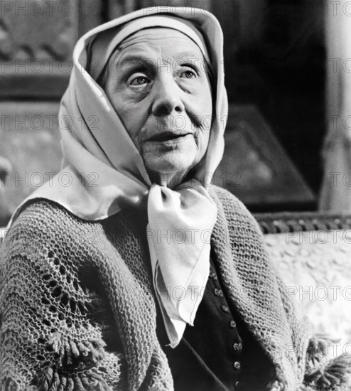 Dame Edith Evans, on-set of the film, "A Doll's House", directed by Patrick Garland, Anglo-EMI Film Distributors, Paramount Pictures, 1973