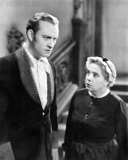 Conrad Nagel, Beryl Mercer, on-set of the film, "East Lynne", Fox Film Corp., 1931