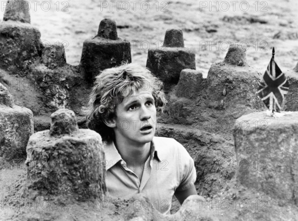 Peter Firth, on-set of the film, "Equus", United Artists, 1977