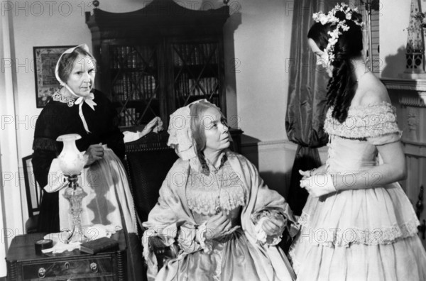 Helen Stenborg, (sitting center), Kristin Griffith (standing right), on-set of the film, "The Europeans", Enterprise Pictures (UK), Levitt-Pickman (US), 1979