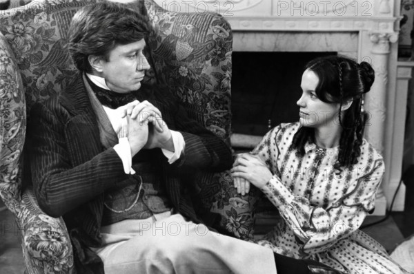 Robin Ellis, Kristin Griffith, on-set of the film, "The Europeans", Enterprise Pictures (UK), Levitt-Pickman (US), 1979