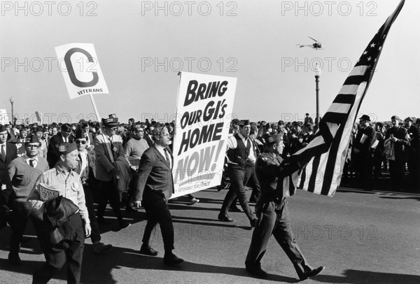 Veterans for Peace participating in March on the Pentagon, Washington, D.C., USA, Frank Wolfe, White House photographer, October 21, 1967