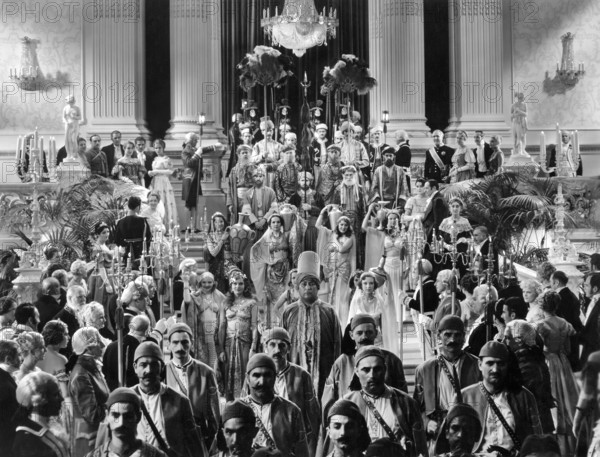 Lavish ball scene, on-set of the film, "The Count Of Monte Cristo", United Artists, 1934