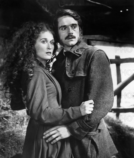 Meryl Streep, Jeremy Irons, on-set of the film, "he French Lieutenant's Woman", United Artists, 1981