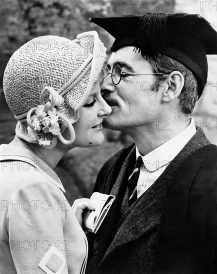 Petula Clark, Peter O'Toole, on-set of the film, "Goodbye, Mr. Chips", MGM, 1969
