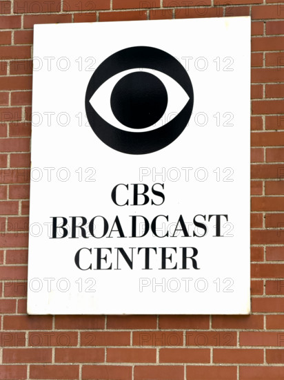 CBS Broadcast Center, building sign and logo, Manhattan, New York City