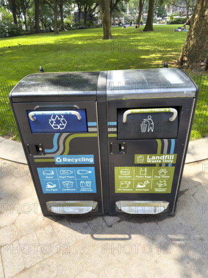 Solar powered recycling bins