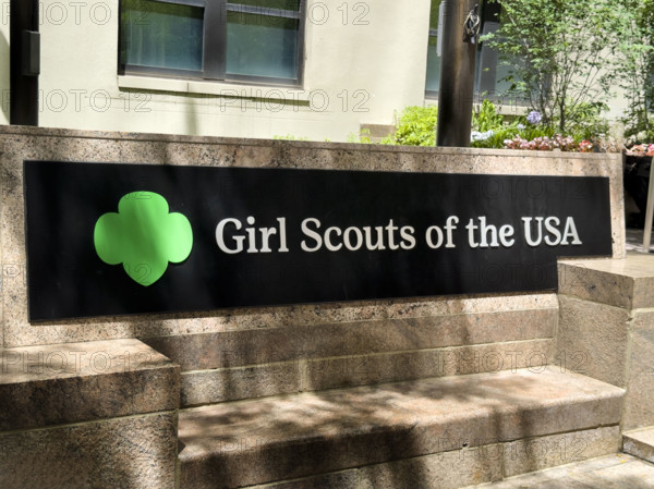Granite bench at Girl Scouts of the USA retail store, New York City