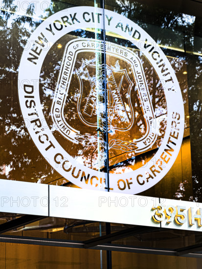 New York City and Vicinity, District Council of Carpenters, labor union emblem, New York City