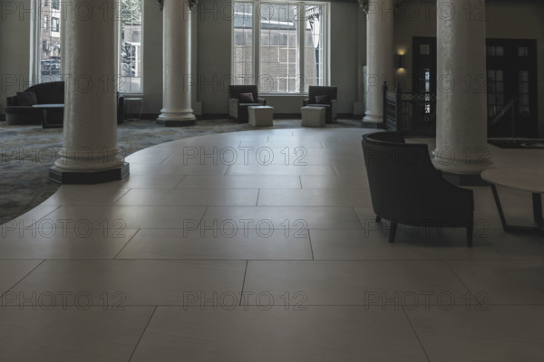 Lobby interior, DoubleTree by Hilton Hotel, Utica, New York, USA