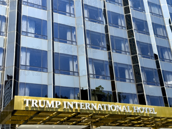 Trump International Hotel, building exterior detail, One Central Park West, Columbus Circle, Manhattan, New York City, New York, USA