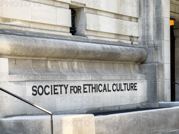 New York Society for Ethical Culture, Meeting House, building exterior detail, 2 West 64th Street, Manhattan, New York City, New York, USA