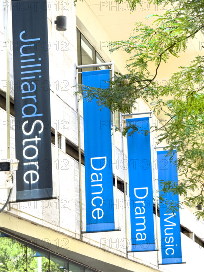The Julliard School, Irene Diamond Building, building exterior detail, West 65th Street, Manhattan, New York City, New York, USA