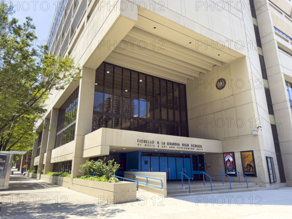 Fiorello H. LaGuardia High School of Music & Art and Performing Arts, building exterior, 100 Amsterdam Avenue, Manhattan, New York City, New York, USA