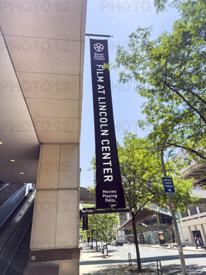Walter Reade Theater, Film at Lincoln Center, Samuel B. & David Rose Building, building exterior and street scene, West 65th Street, Manhattan, New York City, New York, USA