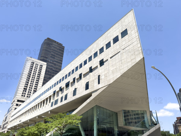 The Julliard School, Irene Diamond Building, building exterior, low angle view, 155 West 65th Street, Manhattan, New York City, New York, USA