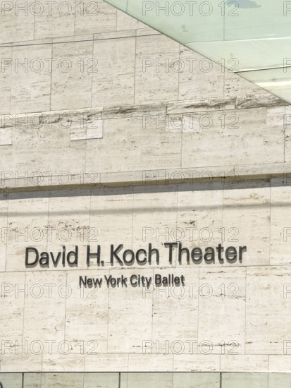 David H. Koch Theater, New York City Ballet, building exterior detail, Lincoln Center for the Performing Arts, Manhattan, New York City, New York, USA