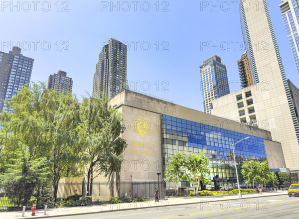 Fordham University, Gabelli School of Business, Student Affairs and Gerald M. Quinn Library, building exterior, 150 West 62nd Street, Manhattan, New York City, New York, USA