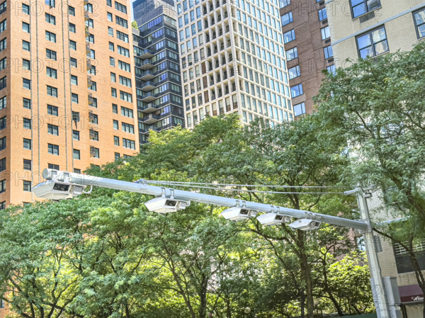 Congestion pricing scanners, Ninth Avenue, Manhattan, New York City, New York, USA