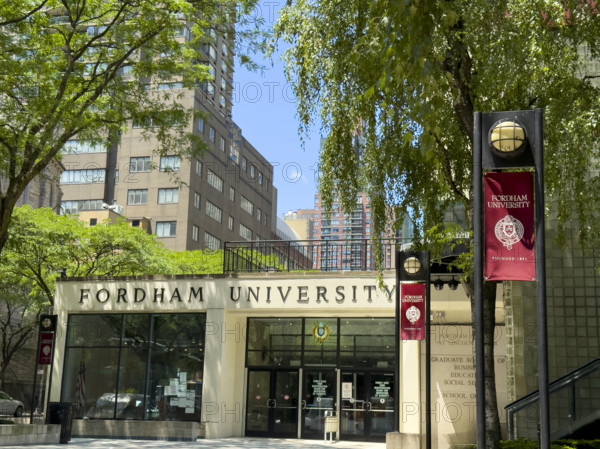 Fordham University book store, building exterior, Lincoln Center Campus, Manhattan, New York City, New York, USA