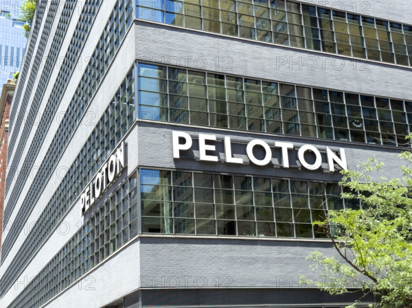Peloton corporate headquarters, building exterior, 441 Ninth Avenue, Manhattan, New York City, New York, USA